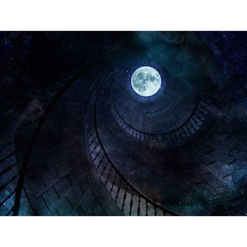 Celestial Staircase 1 Black Modern Wood Framed Art Print by Prime, Marcus
