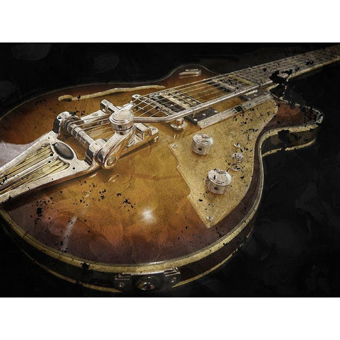 Electric Guitar White Modern Wood Framed Art Print by Prime, Marcus