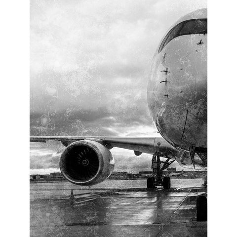 Arial Transportation Black Modern Wood Framed Art Print by Prime, Marcus