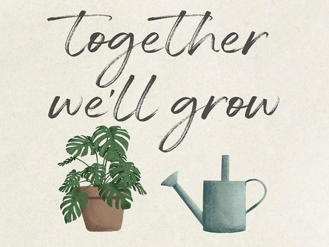Growing Together Black Ornate Wood Framed Art Print with Double Matting by Prime, Marcus