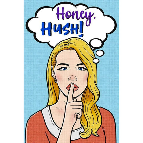 Honey Hush White Modern Wood Framed Art Print by Prime, Marcus