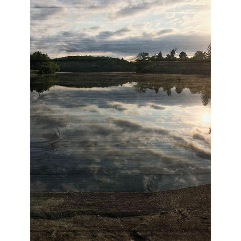 Peaceful Walk Black Modern Wood Framed Art Print with Double Matting by Prime, Marcus