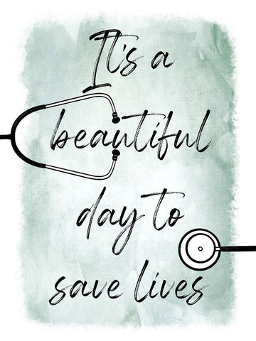 Saving Lives 1 White Modern Wood Framed Art Print with Double Matting by Prime, Marcus