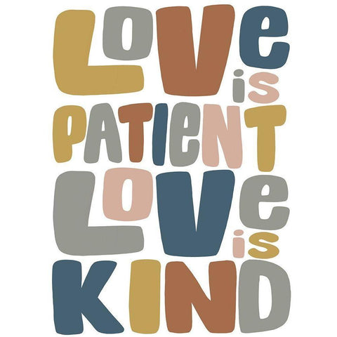 Love Is Kind 3 Black Modern Wood Framed Art Print with Double Matting by Prime, Marcus