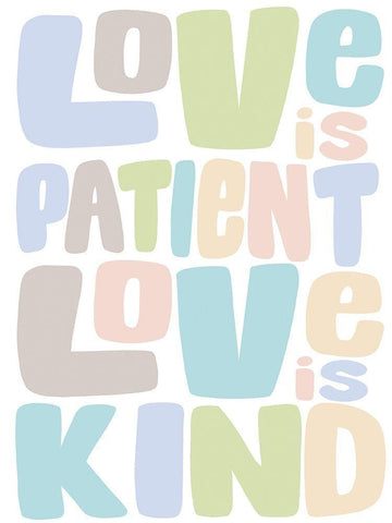 Love Is Kind 4. White Modern Wood Framed Art Print with Double Matting by Prime, Marcus
