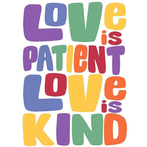 Love Is Kind 2 Black Modern Wood Framed Art Print by Prime, Marcus
