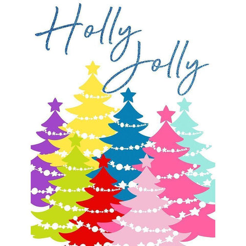 Holly Jolly White Modern Wood Framed Art Print by Prime, Marcus