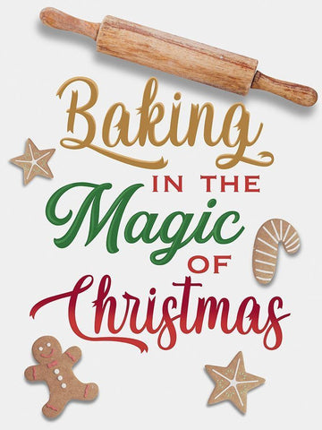 Baking The Magic White Modern Wood Framed Art Print with Double Matting by Prime, Marcus