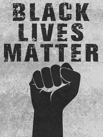 Black Lives Matter Black Ornate Wood Framed Art Print with Double Matting by Prime, Marcus