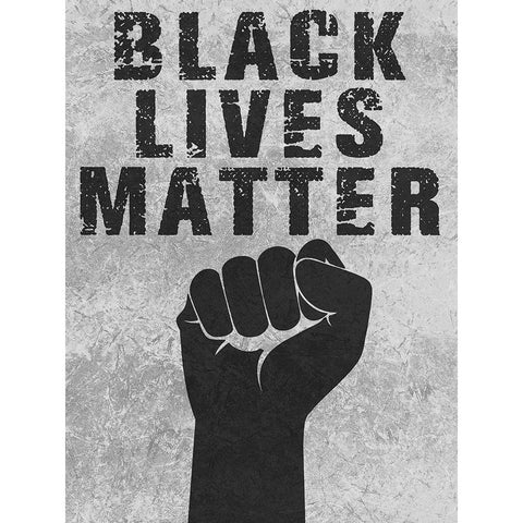 Black Lives Matter White Modern Wood Framed Art Print by Prime, Marcus