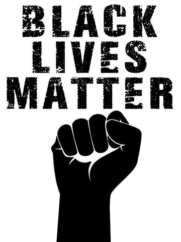 Black Lives Matter 2 White Modern Wood Framed Art Print with Double Matting by Prime, Marcus