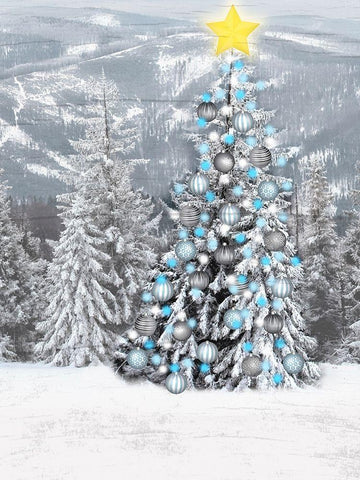Merry And Bright White Modern Wood Framed Art Print with Double Matting by Prime, Marcus