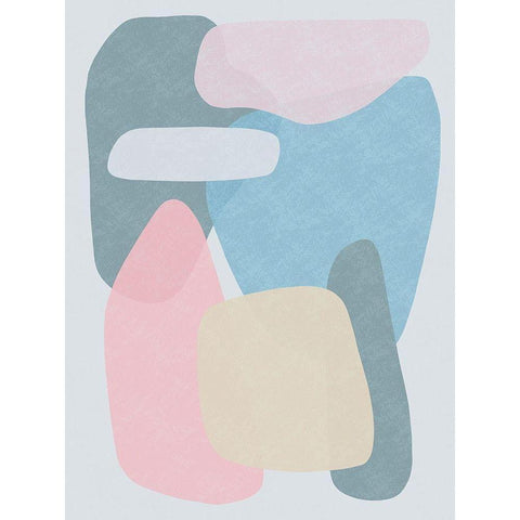 Rubiks Pastel Splat 1 Black Modern Wood Framed Art Print by Prime, Marcus