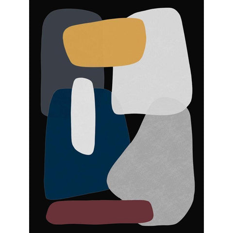 Rubiks Lunar Splat 1 White Modern Wood Framed Art Print by Prime, Marcus