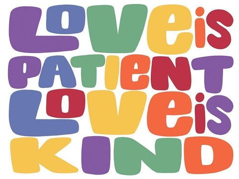 Love Is Patient Black Ornate Wood Framed Art Print with Double Matting by Prime, Marcus