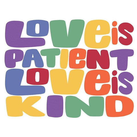 Love Is Patient Black Modern Wood Framed Art Print with Double Matting by Prime, Marcus