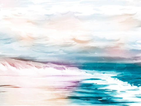 CMYK Beach 2 White Modern Wood Framed Art Print with Double Matting by Prime, Marcus