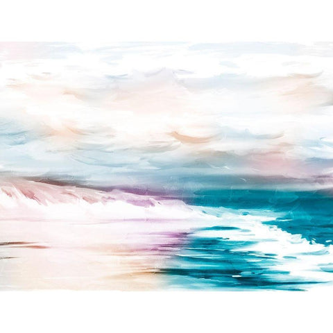 CMYK Beach 2 Black Modern Wood Framed Art Print by Prime, Marcus