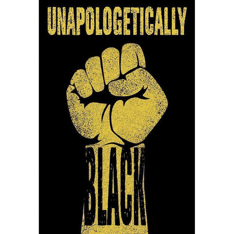 Unapologetically Black White Modern Wood Framed Art Print by Prime, Marcus