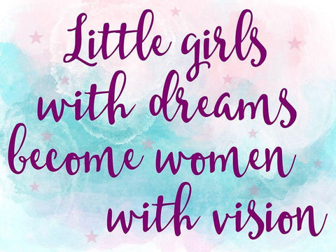 Girls With Watercolor White Modern Wood Framed Art Print with Double Matting by Prime, Marcus