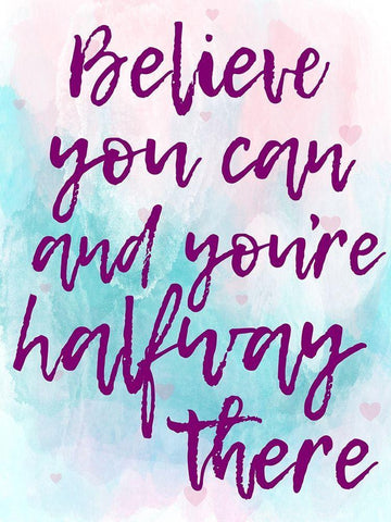 Believe You Can Black Ornate Wood Framed Art Print with Double Matting by Prime, Marcus
