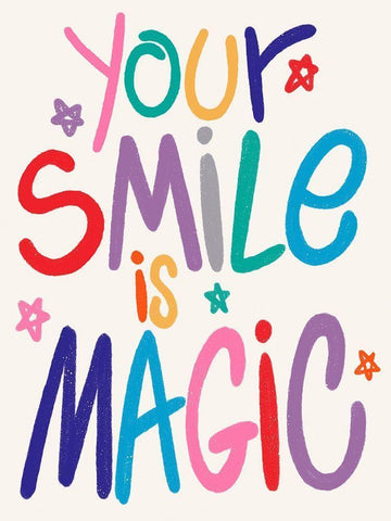 Magic Smile 1 Black Ornate Wood Framed Art Print with Double Matting by Prime, Marcus