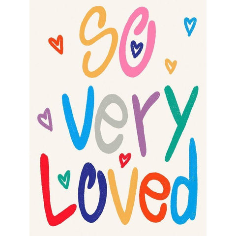 Very Loved 1 Black Modern Wood Framed Art Print with Double Matting by Prime, Marcus