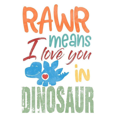 Rawr Love Black Modern Wood Framed Art Print with Double Matting by Prime, Marcus