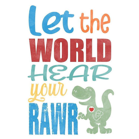 World Rawr White Modern Wood Framed Art Print by Prime, Marcus