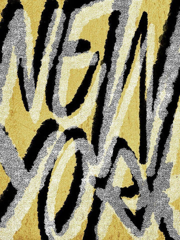 Golden New York White Modern Wood Framed Art Print with Double Matting by Prime, Marcus