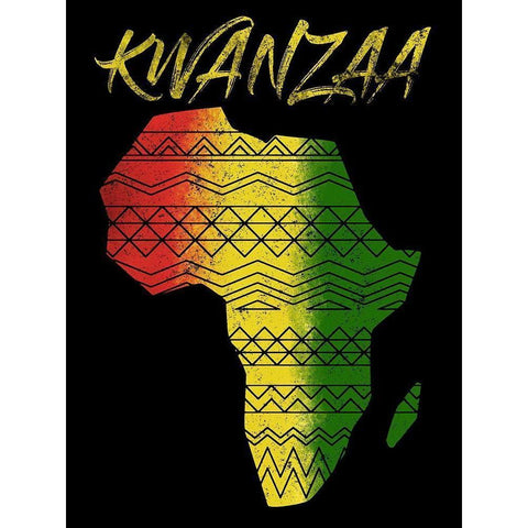 Kwanzaa Black Modern Wood Framed Art Print by Prime, Marcus