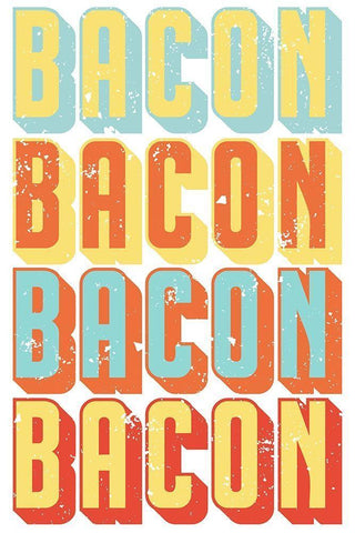 Bacon Bacon White Modern Wood Framed Art Print with Double Matting by Prime, Marcus