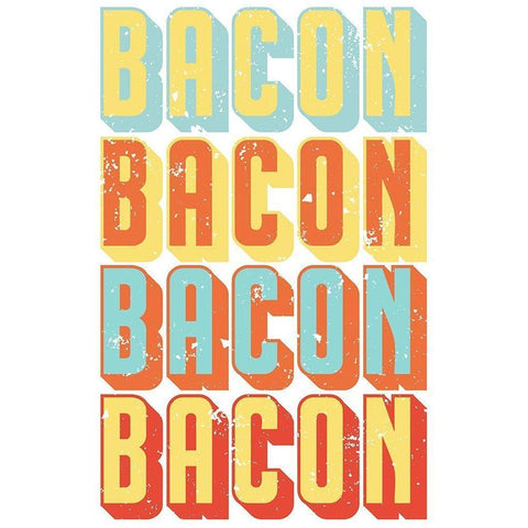 Bacon Bacon Gold Ornate Wood Framed Art Print with Double Matting by Prime, Marcus
