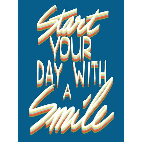 Smile Starter Black Modern Wood Framed Art Print with Double Matting by Prime, Marcus