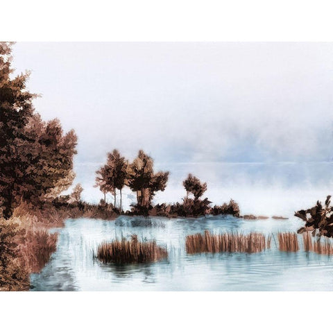 Brass Landscape 2 Black Modern Wood Framed Art Print with Double Matting by Prime, Marcus