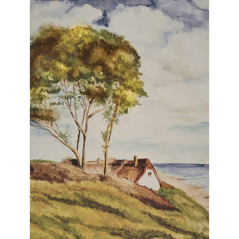 Fall Cabin Escape Gold Ornate Wood Framed Art Print with Double Matting by Prime, Marcus