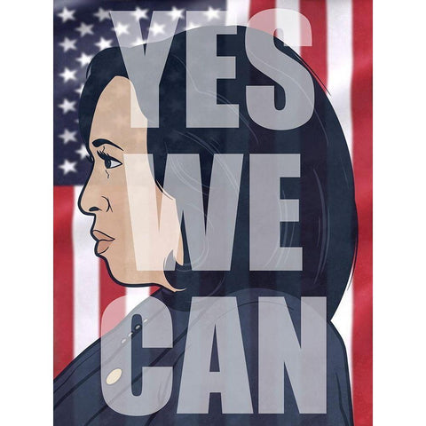 Yes We Can Gold Ornate Wood Framed Art Print with Double Matting by Prime, Marcus