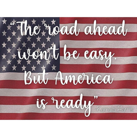 America Is Ready Gold Ornate Wood Framed Art Print with Double Matting by Prime, Marcus