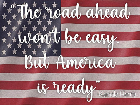 America Is Ready White Modern Wood Framed Art Print with Double Matting by Prime, Marcus