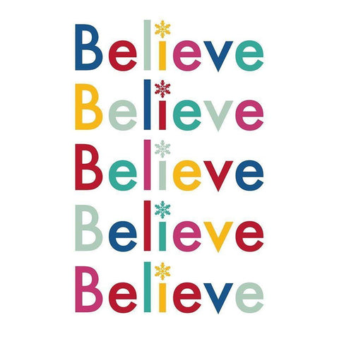 Believe Repeat. Black Modern Wood Framed Art Print by Prime, Marcus