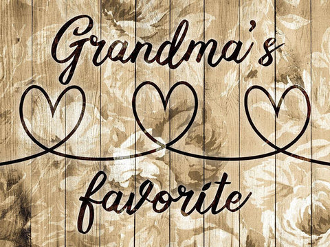 Grandmas Favorite Black Ornate Wood Framed Art Print with Double Matting by Prime, Marcus