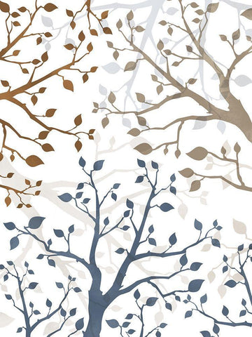 Peering Thru Branches 2 White Modern Wood Framed Art Print with Double Matting by Prime, Marcus