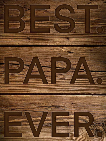 Best Papa Ever Black Ornate Wood Framed Art Print with Double Matting by Prime, Marcus
