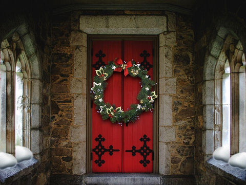 Welcoming Entry Black Ornate Wood Framed Art Print with Double Matting by Prime, Marcus