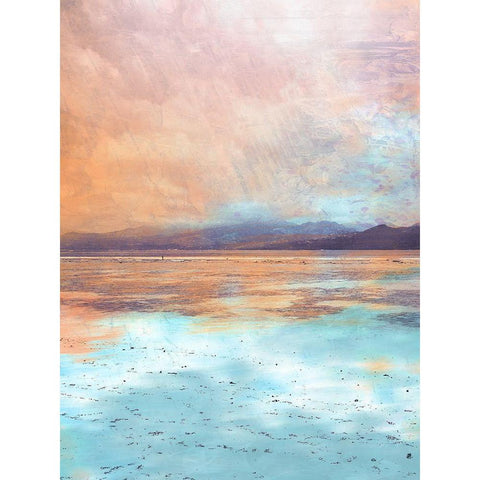 Coastal Sunset 2 Black Modern Wood Framed Art Print with Double Matting by Prime, Marcus