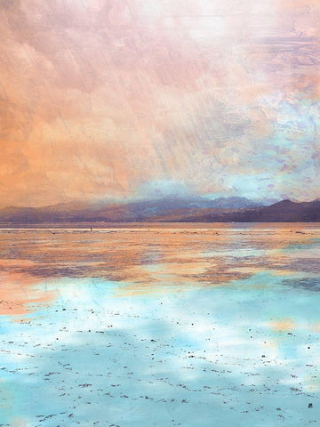 Coastal Sunset 2 White Modern Wood Framed Art Print with Double Matting by Prime, Marcus