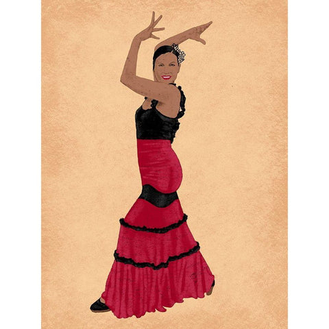 Flamingo Dancer 1 White Modern Wood Framed Art Print by Prime, Marcus