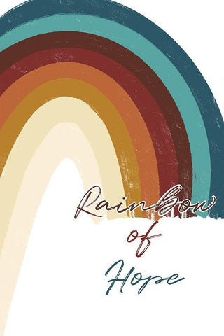 Rainbow Of Hope White Modern Wood Framed Art Print with Double Matting by Prime, Marcus