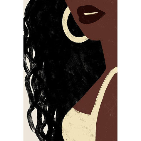 Black Goddess Black Modern Wood Framed Art Print with Double Matting by Prime, Marcus