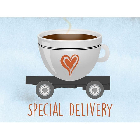 Special Delivery White Modern Wood Framed Art Print by Prime, Marcus